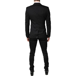 Black Single Breasted Formal Blazer with Vest