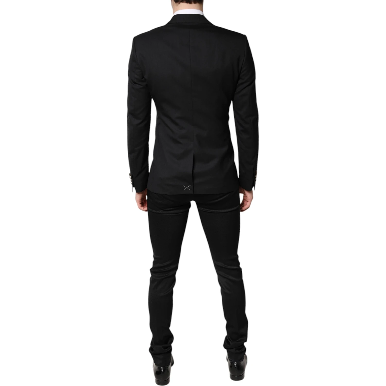 Black Single Breasted Formal Blazer with Vest