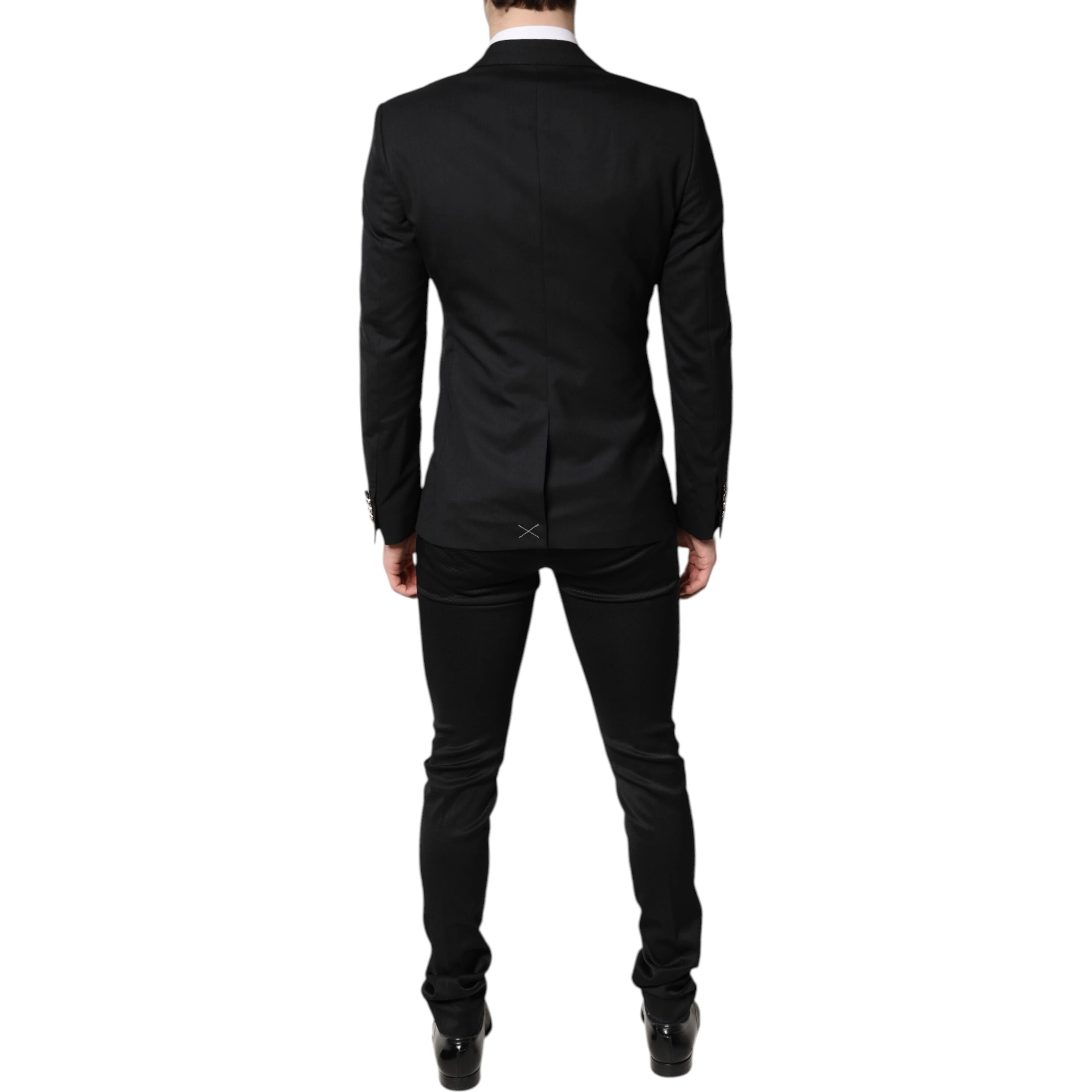 Black Single Breasted Formal Blazer with Vest