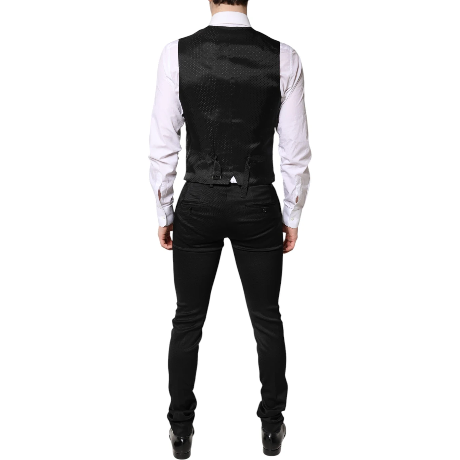 Black Single Breasted Formal Blazer with Vest