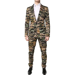 Multicolor TAORMINA Single Breasted 2 Piece Suit