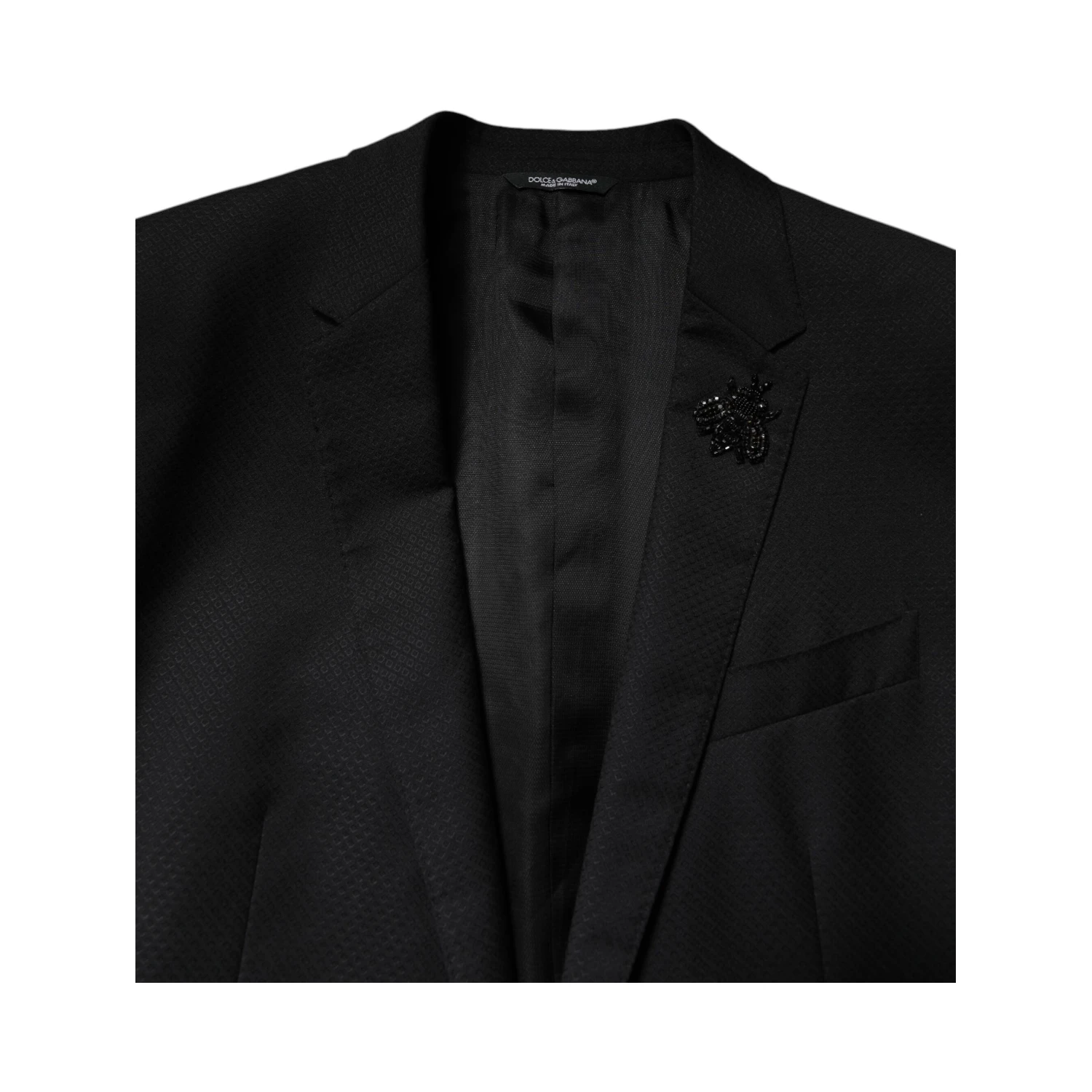 Black Wool Single Breasted 2 Piece Suit