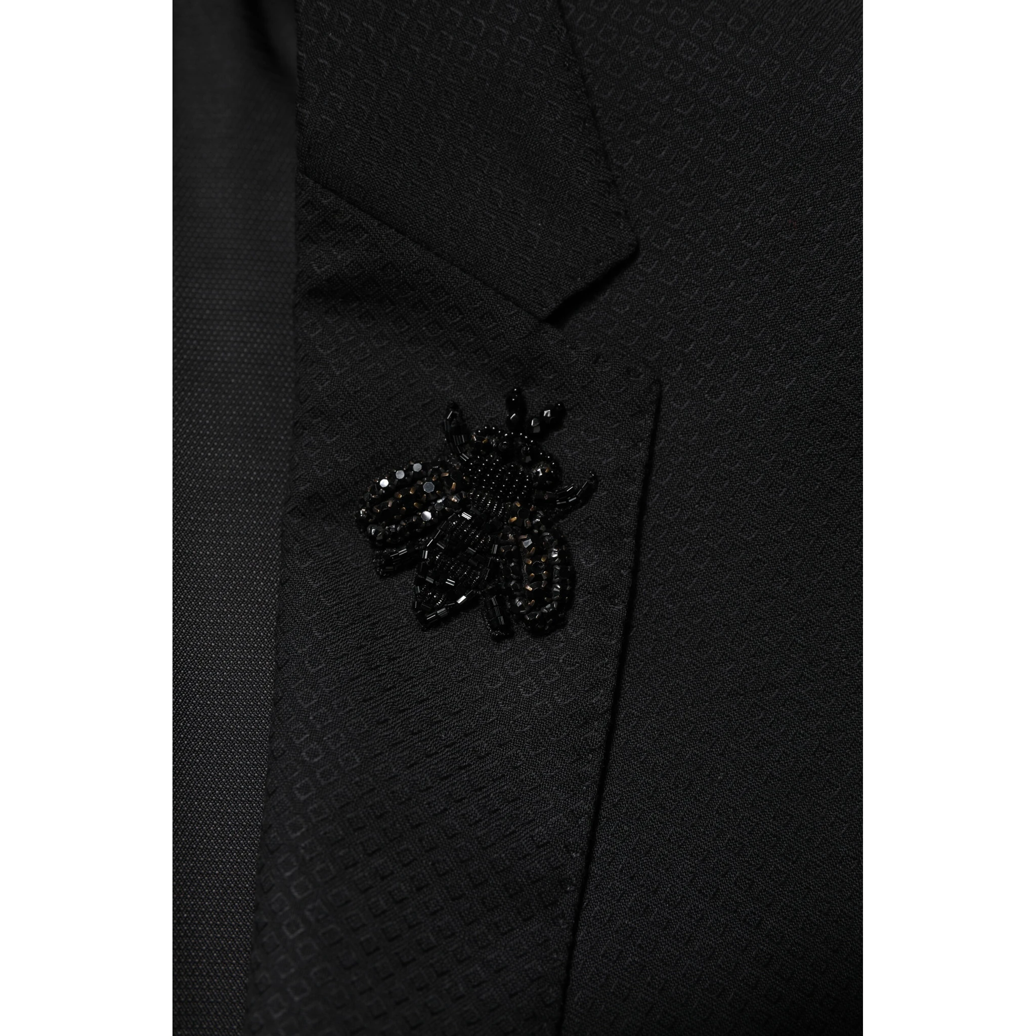 Black Wool Single Breasted 2 Piece Suit