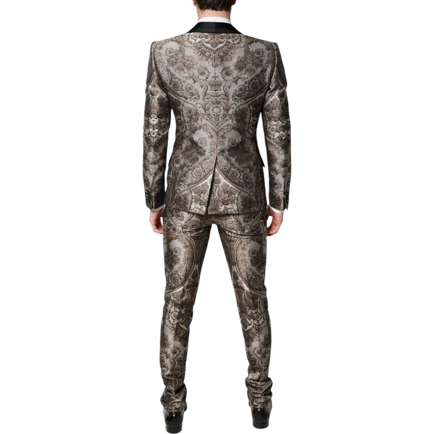 Multicolor Jacquard Single Breasted 3 Piece Suit