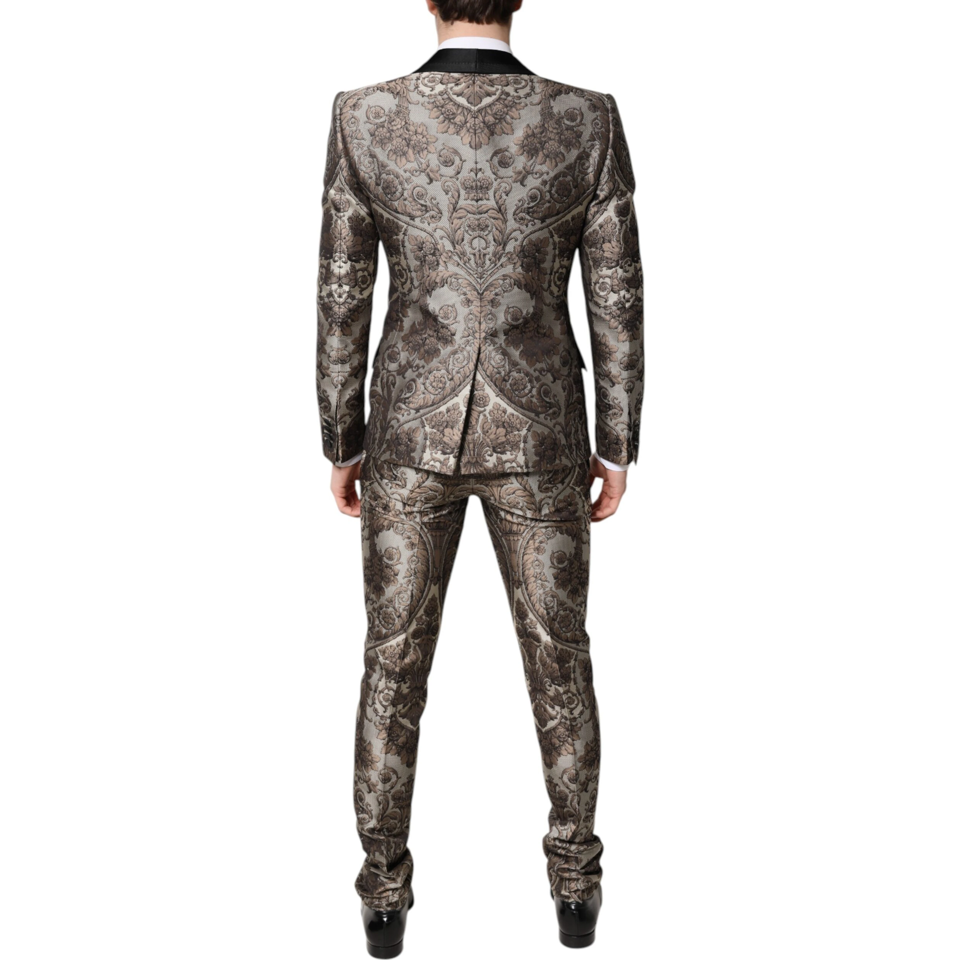 Multicolor Jacquard Single Breasted 3 Piece Suit