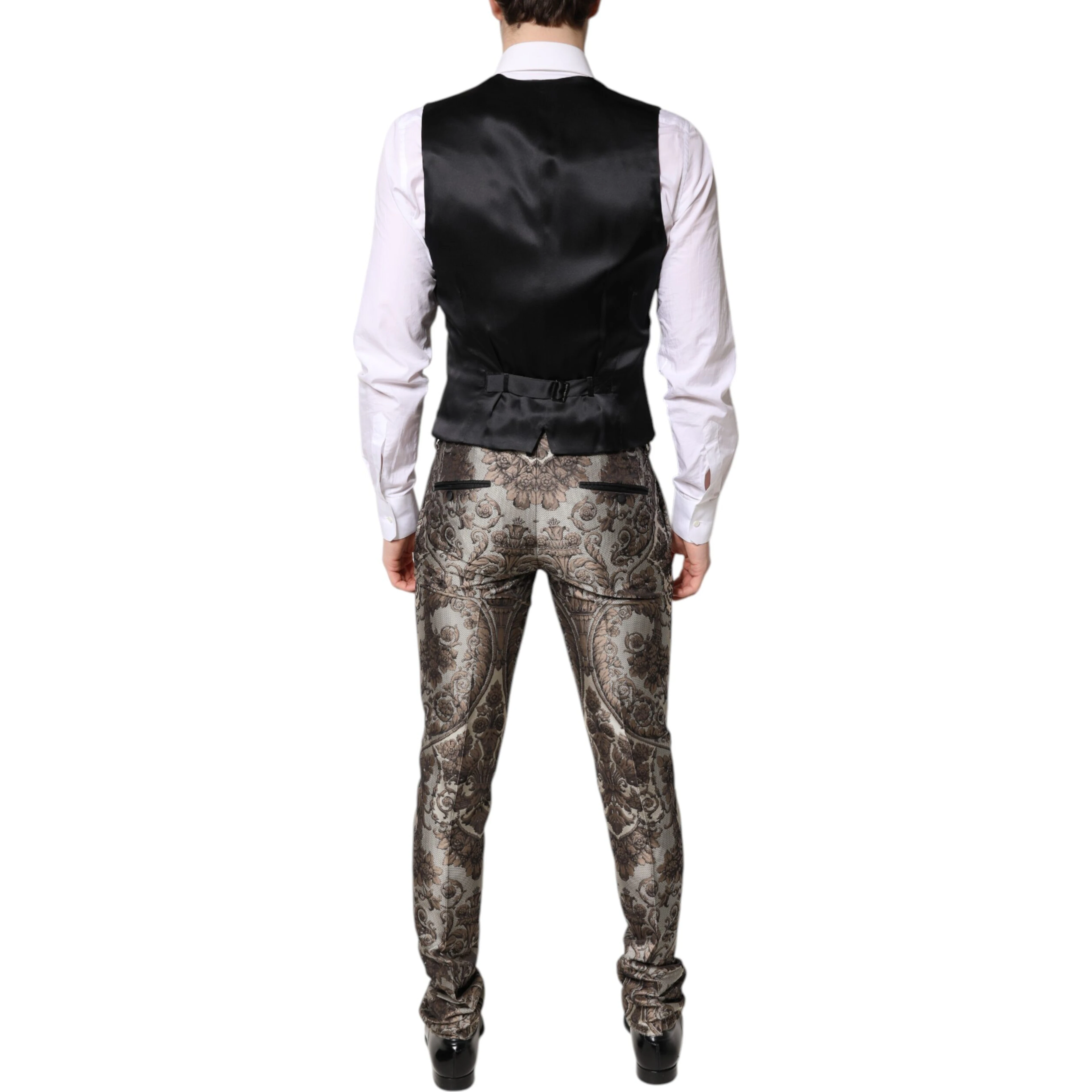 Multicolor Jacquard Single Breasted 3 Piece Suit