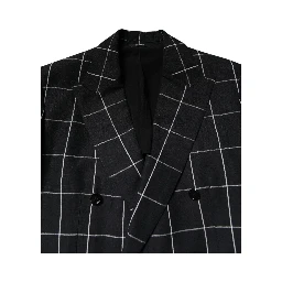 Black TAORMINA Double Breasted 2 Piece Suit