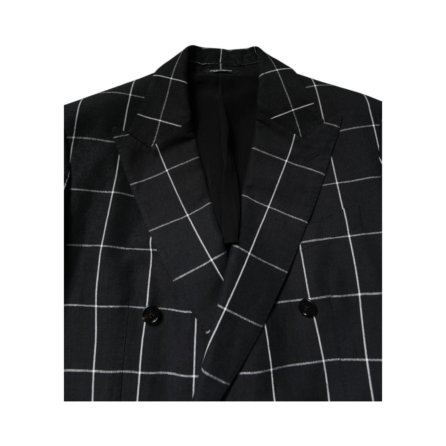 Black TAORMINA Double Breasted 2 Piece Suit