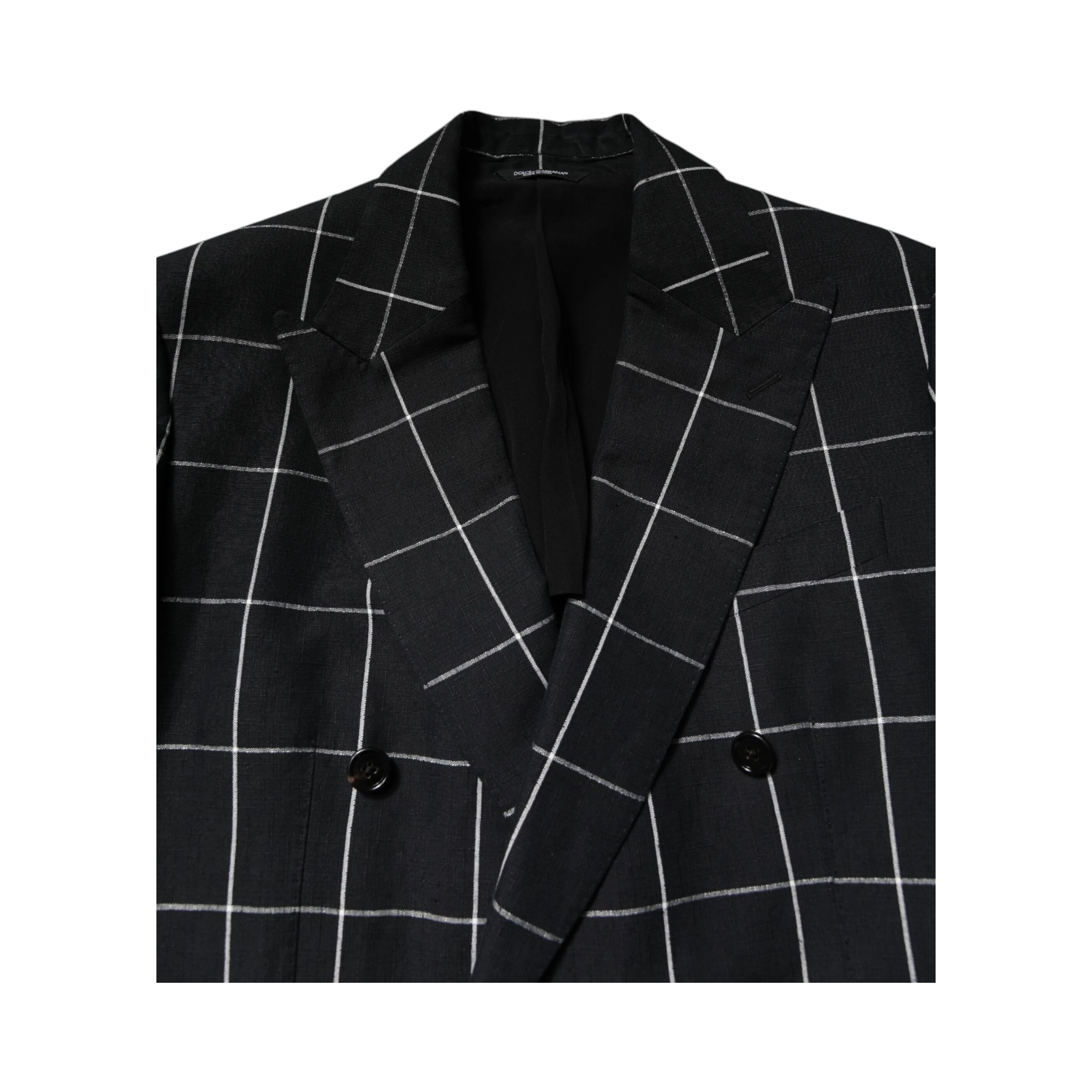 Black TAORMINA Double Breasted 2 Piece Suit