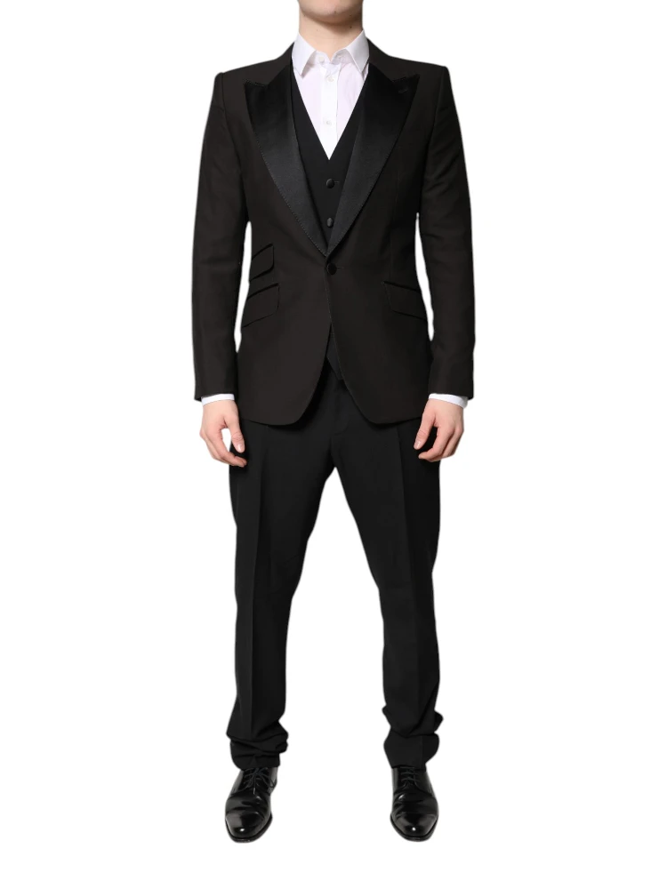 Black Single Breasted Formal 3 Piece Suit