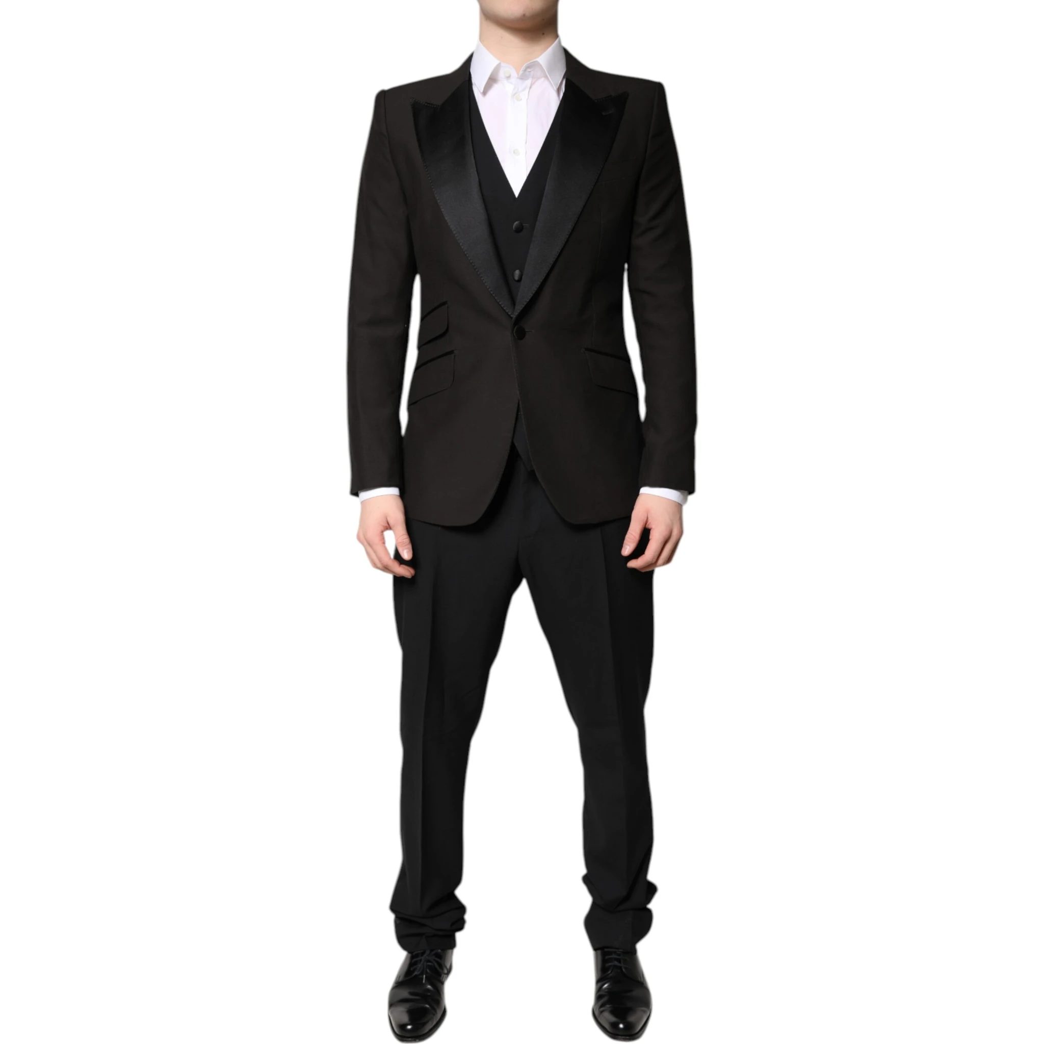 Black Single Breasted Formal 3 Piece Suit