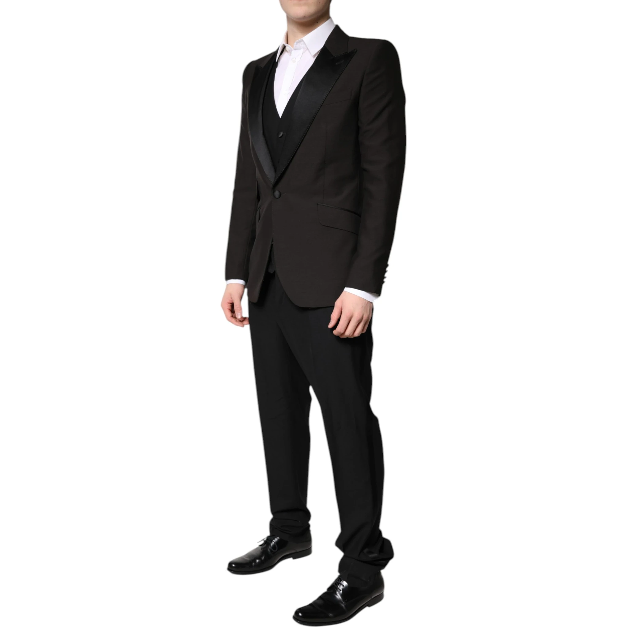 Black Single Breasted Formal 3 Piece Suit