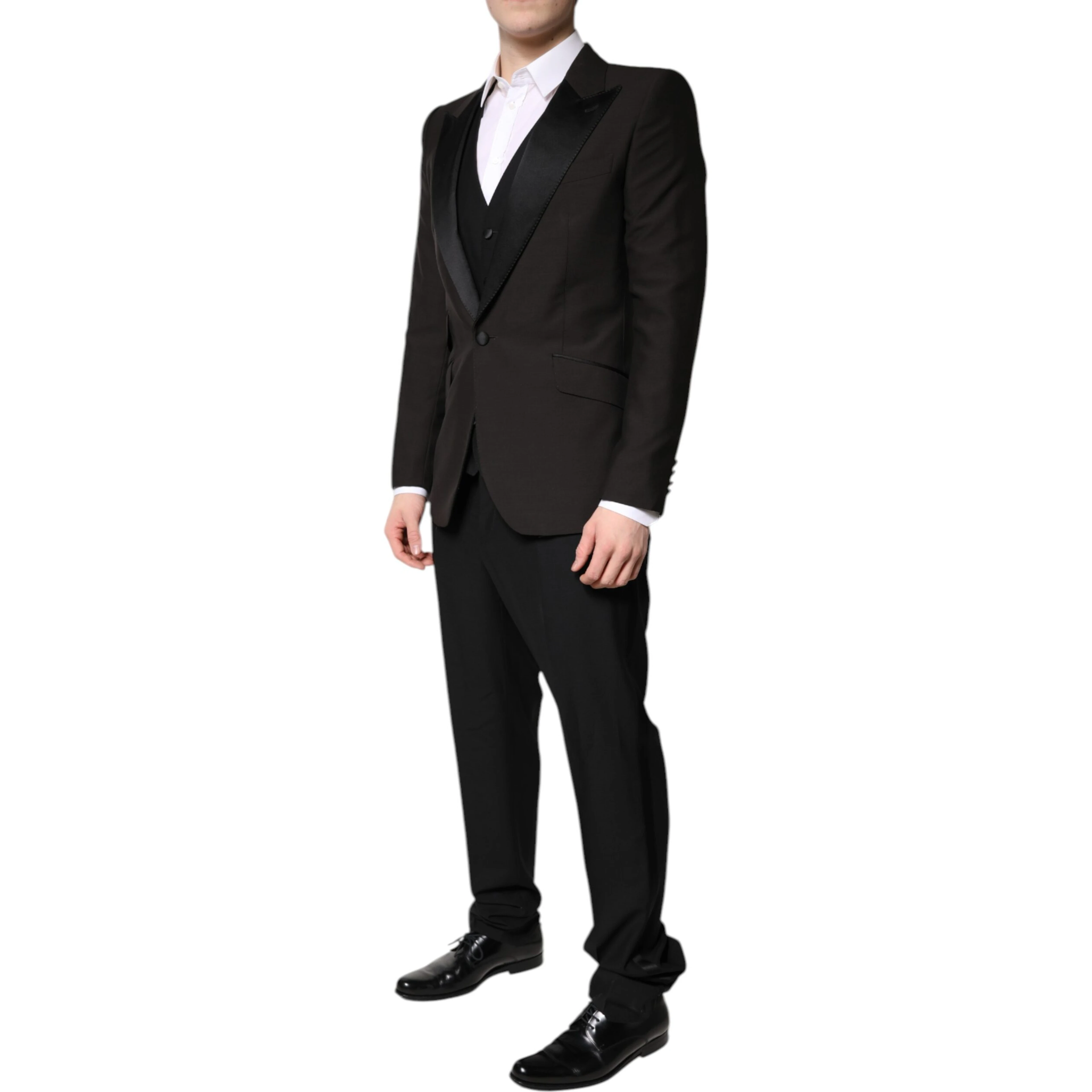 Black Single Breasted Formal 3 Piece Suit