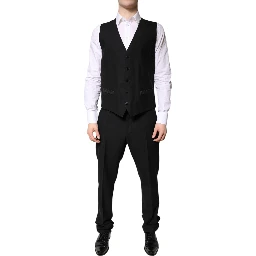 Black Single Breasted Formal 3 Piece Suit