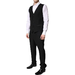 Black Single Breasted Formal 3 Piece Suit