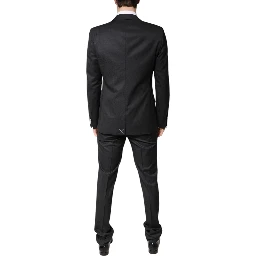 Dark Gray Wool Single Breasted 2 Piece Suit