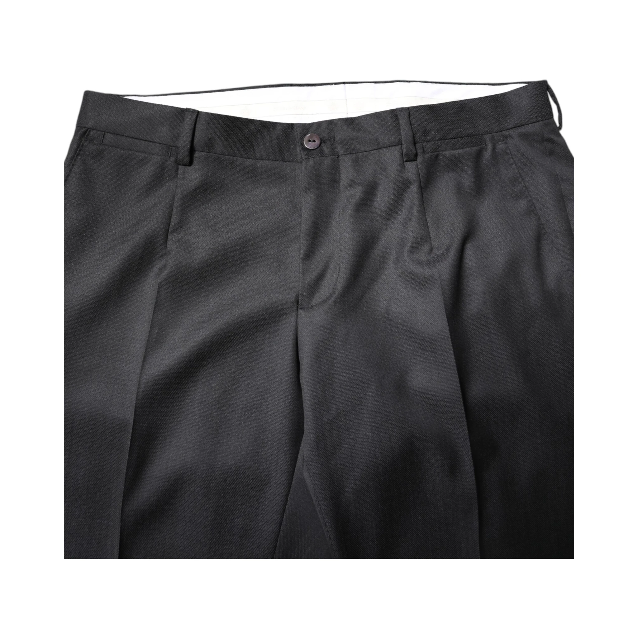 Dark Gray Wool Single Breasted 2 Piece Suit