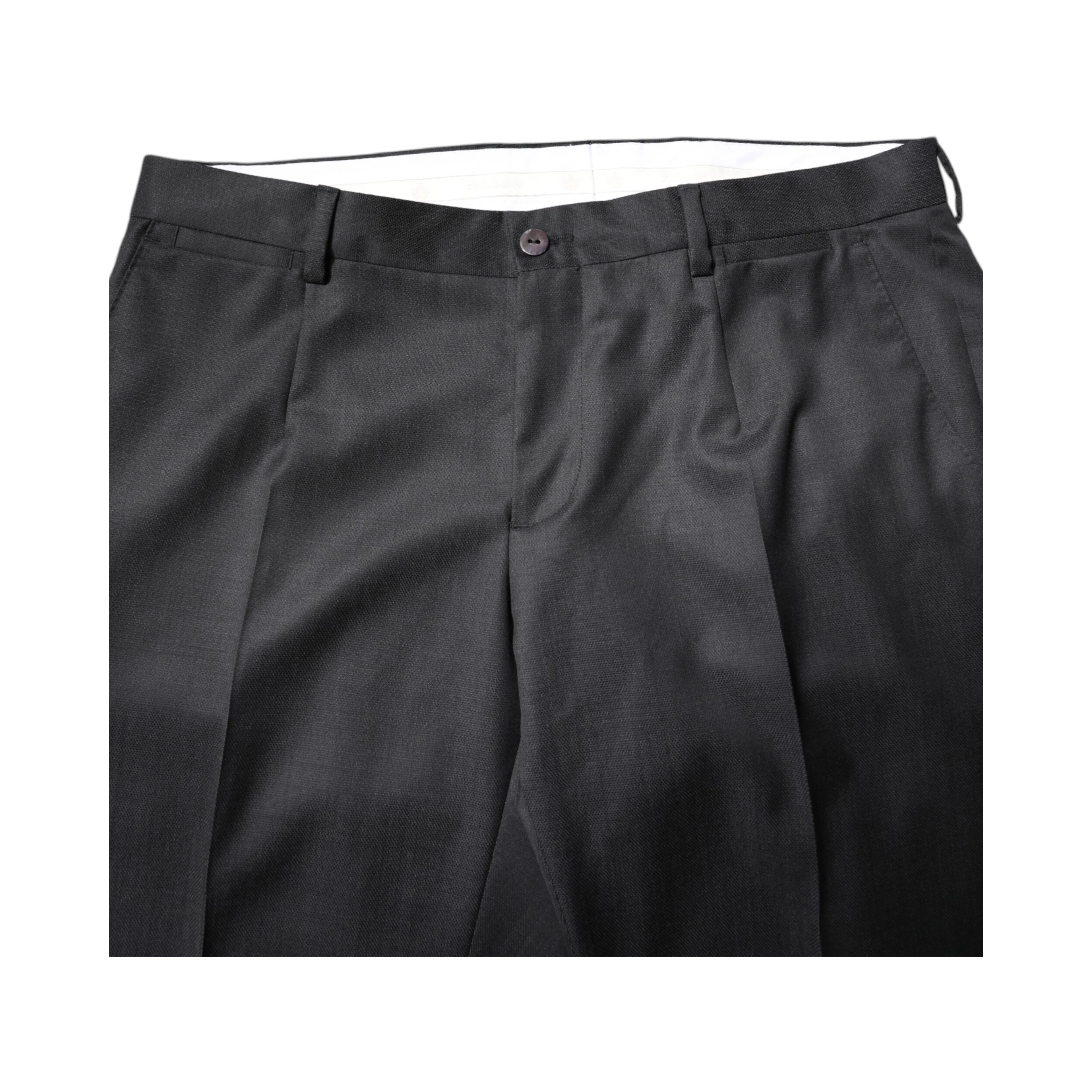 Dark Gray Wool Single Breasted 2 Piece Suit