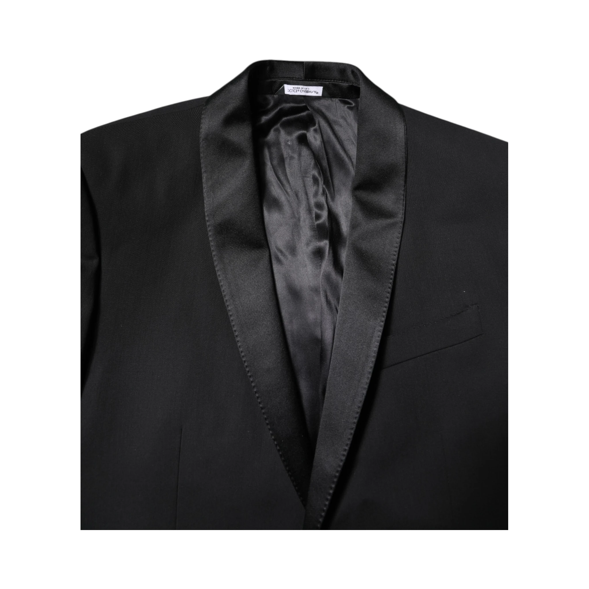 Black Wool Single Breasted 2 Piece Suit