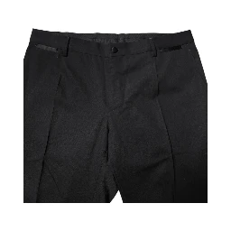 Black Wool Single Breasted 2 Piece Suit