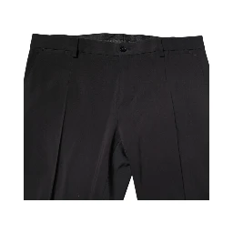 Black Wool Single Breasted 2 Piece Suit