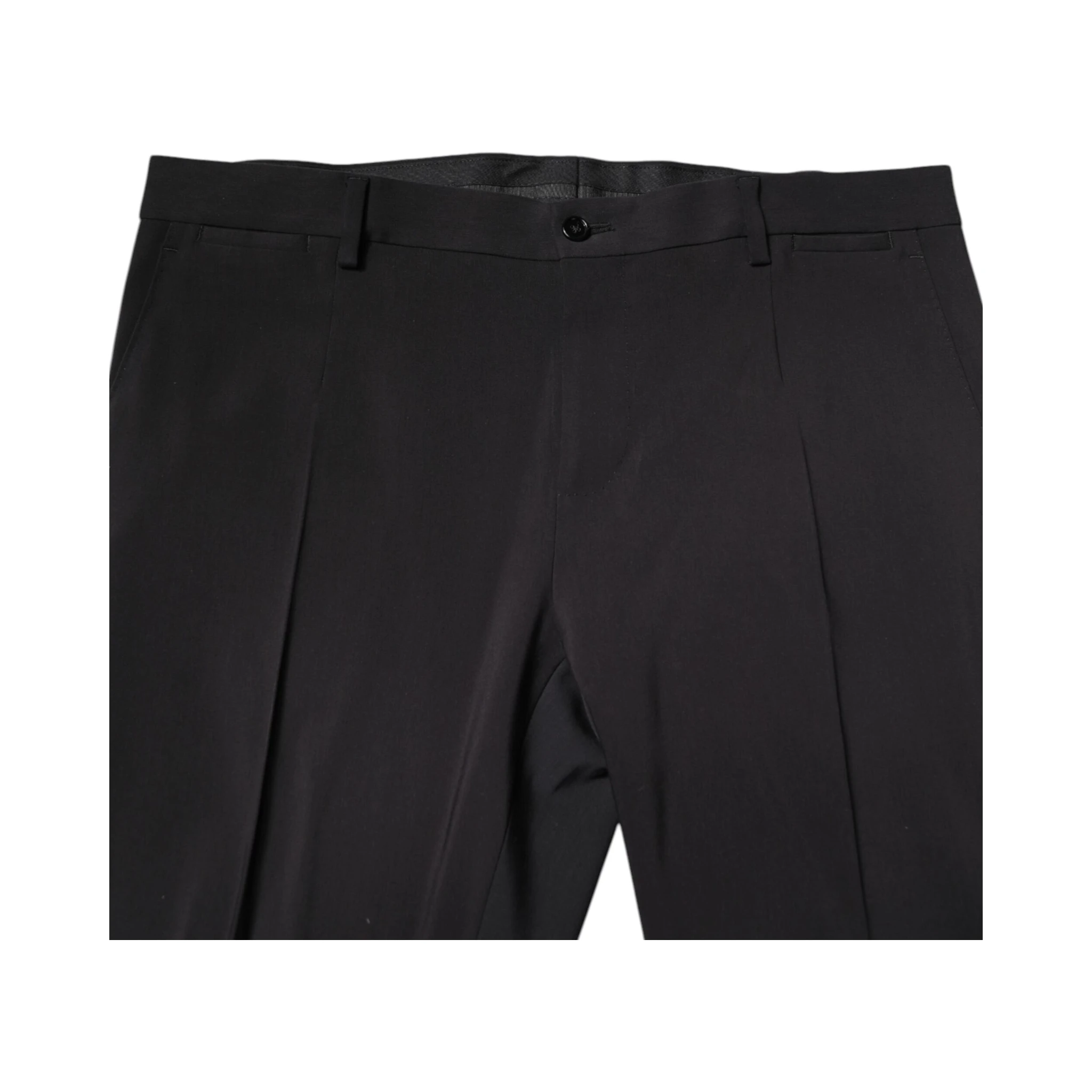 Black Wool Single Breasted 2 Piece Suit