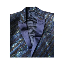 Multicolor Polyester Jacquard 2 Piece Suit