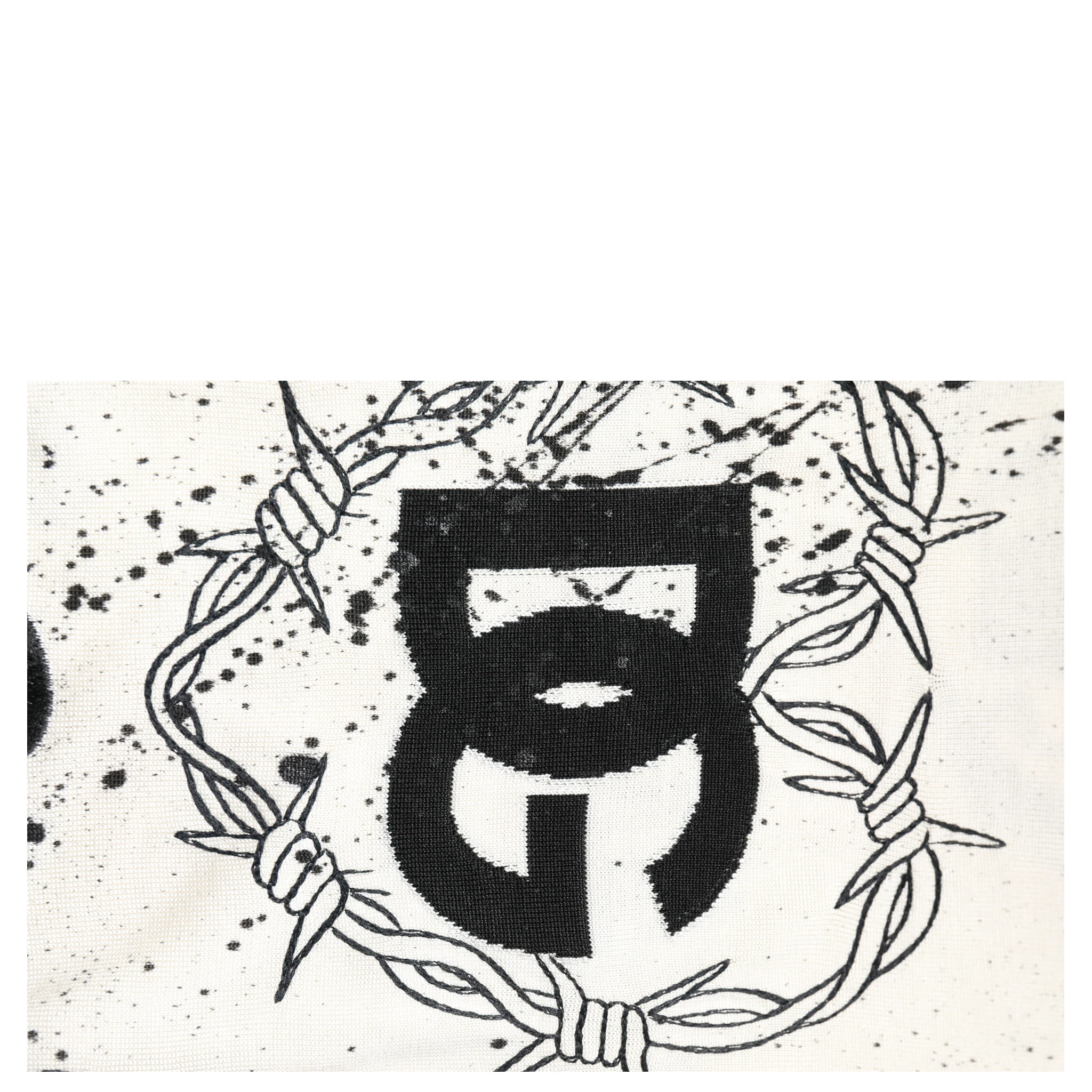 White Logo Angel Print Women Pullover Sweater