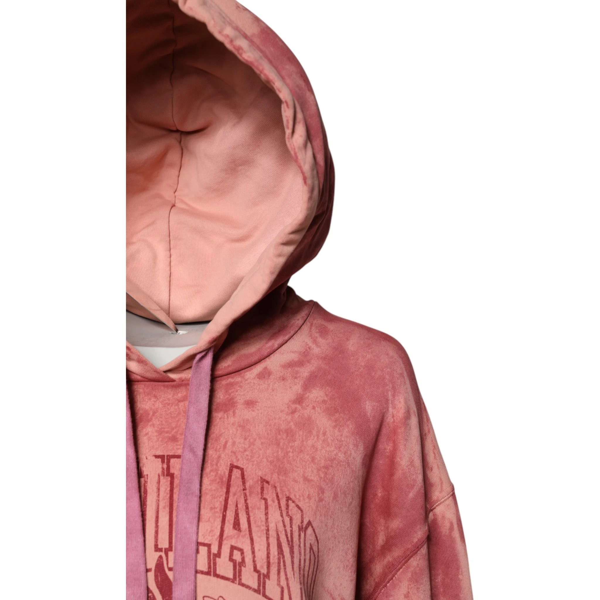 Pink Wash DG MILANO Hooded Pullover Sweater