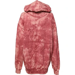 Pink Wash DG MILANO Hooded Pullover Sweater