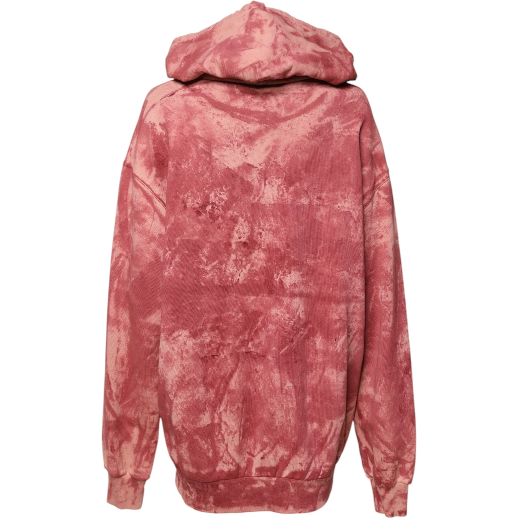 Pink Wash DG MILANO Hooded Pullover Sweater