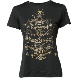 Black Cotton Round Neck Short Sleeve T-shirt