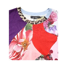 Multicolor Patchwork Short Sleeve Blouse Top