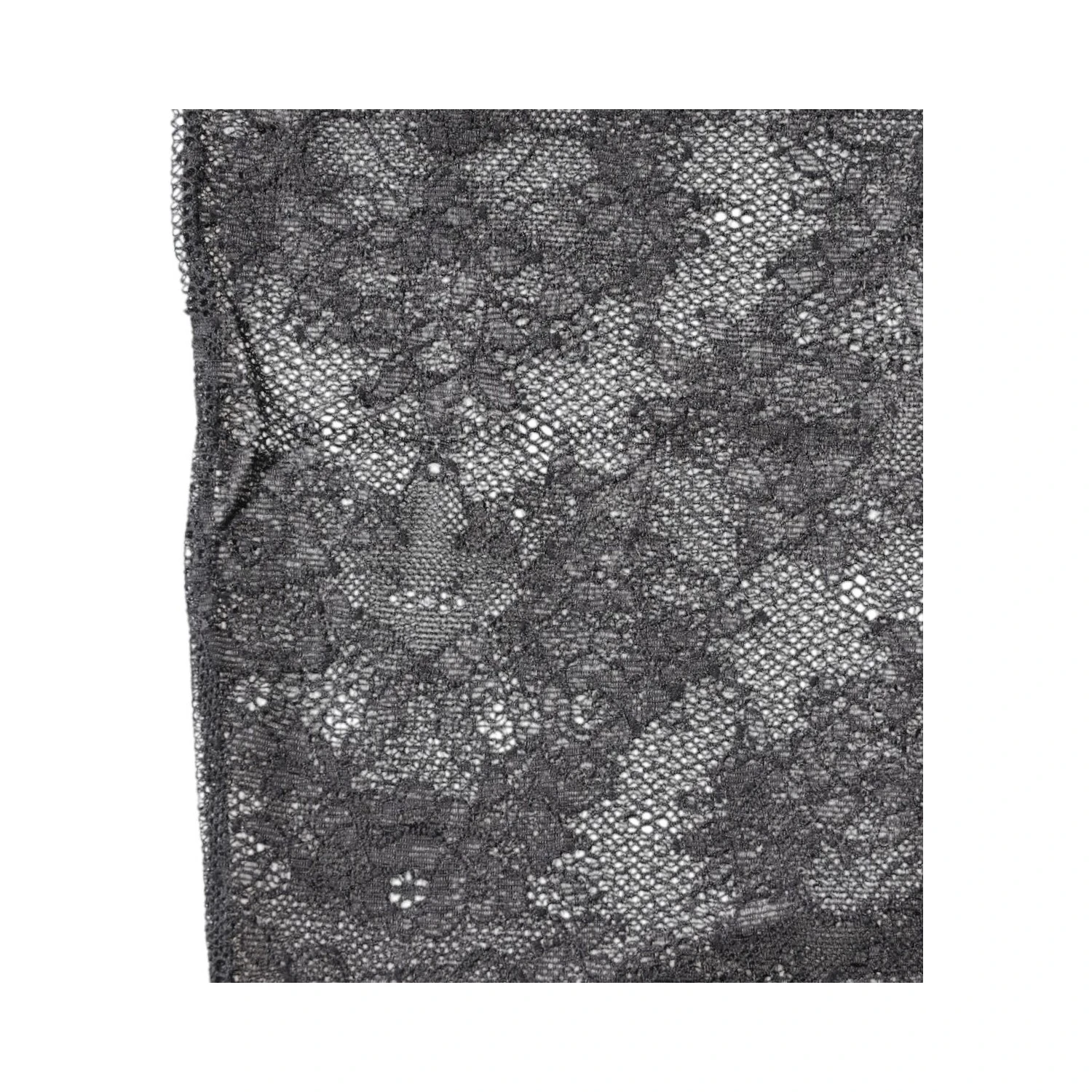 Black Floral Lace Cotton Stretch Stockings Socks