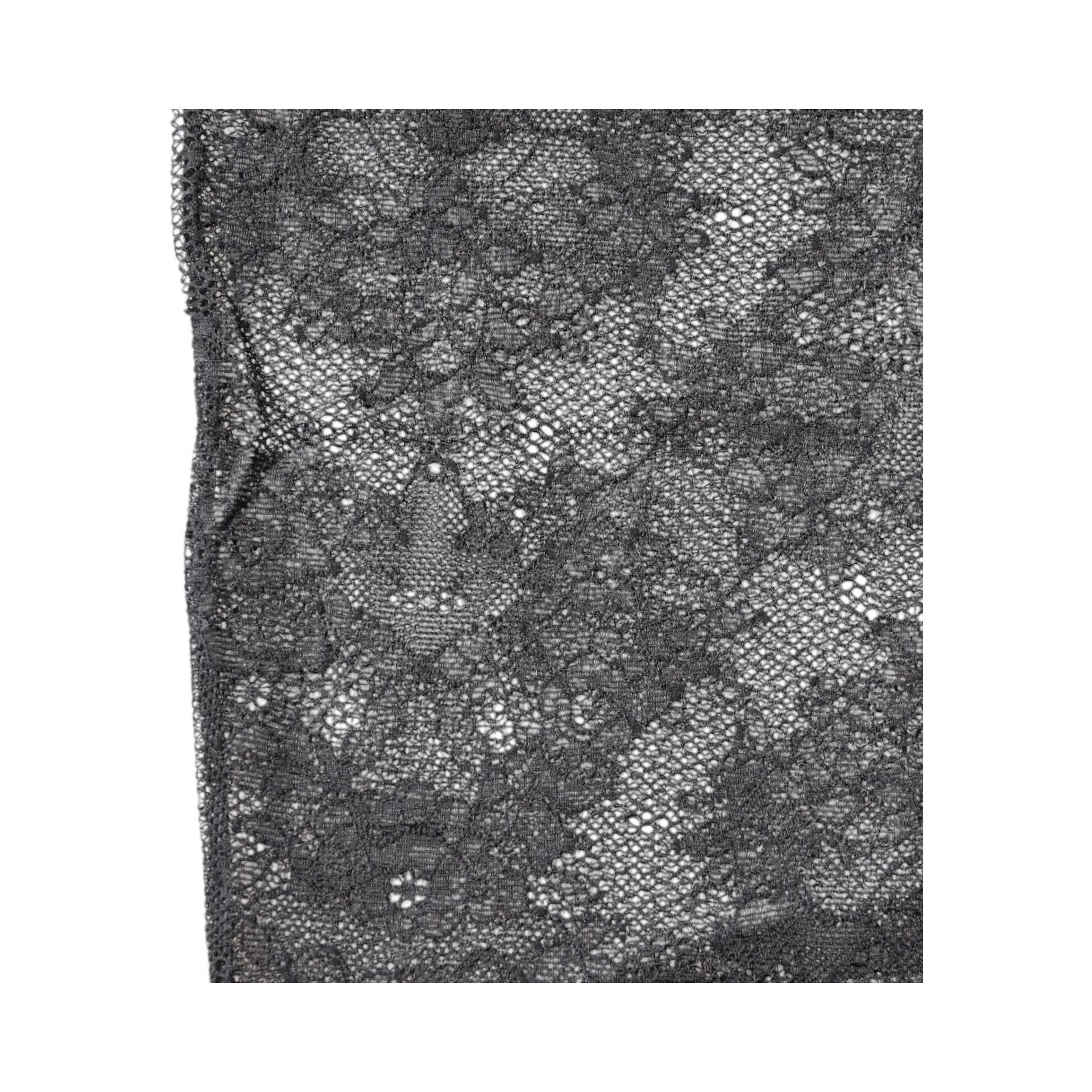 Black Floral Lace Cotton Stretch Stockings Socks