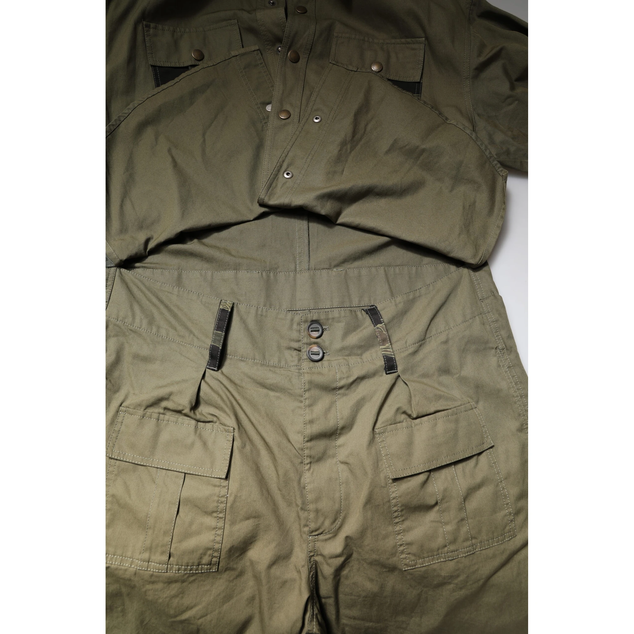 Brown Cotton Stretch Shirt Pants Casual Set