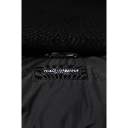 Blue Logo Full Zip Hooded Quilted Jacket