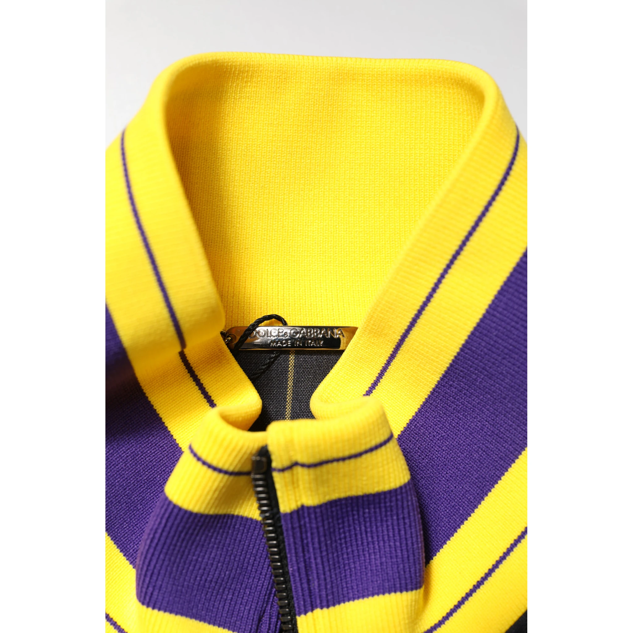 Black Striped Logo Full Zip Bomber Jacket