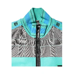 Multicolor Plaid Full Zip Windbreaker Jacket