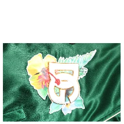 Green Floral DG Logo Full Zip Bomber Jacket