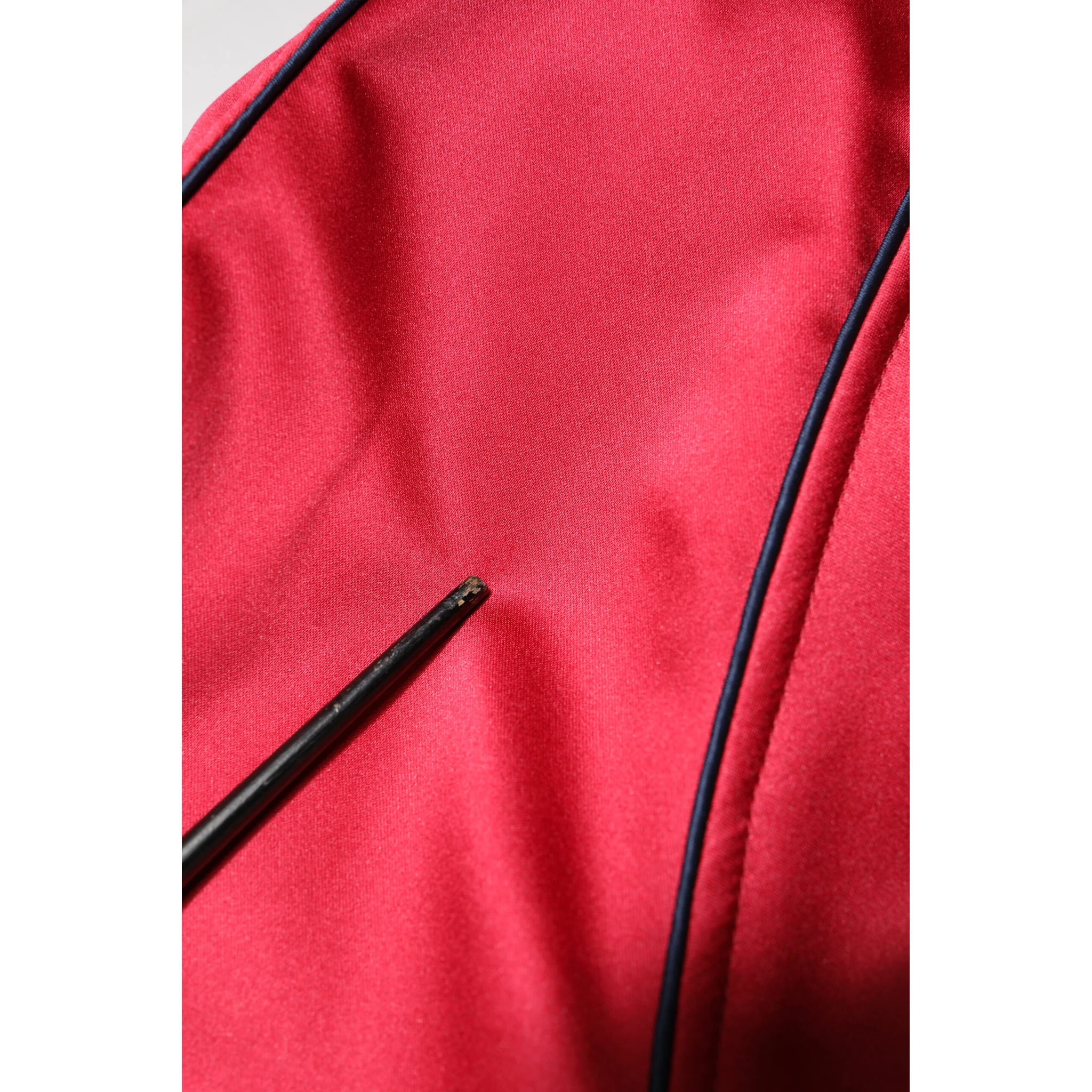 Red Floral Patch Full Zip Men Bomber Jacket