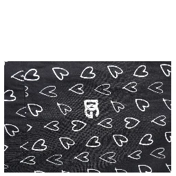 Black Heart Print Hooded Windbreaker Jacket