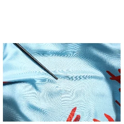 Blue Red Coral Print Wrap Robe Coat Jacket