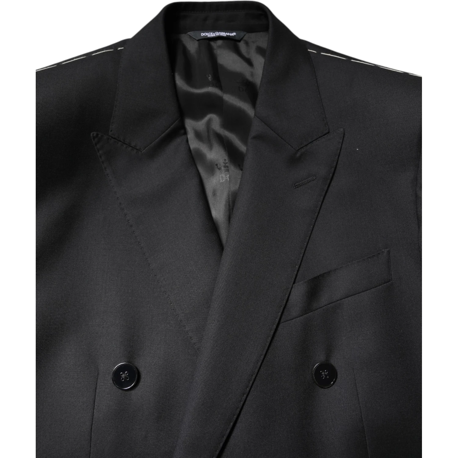 Black MARTINI Double Breasted Coat Blazer