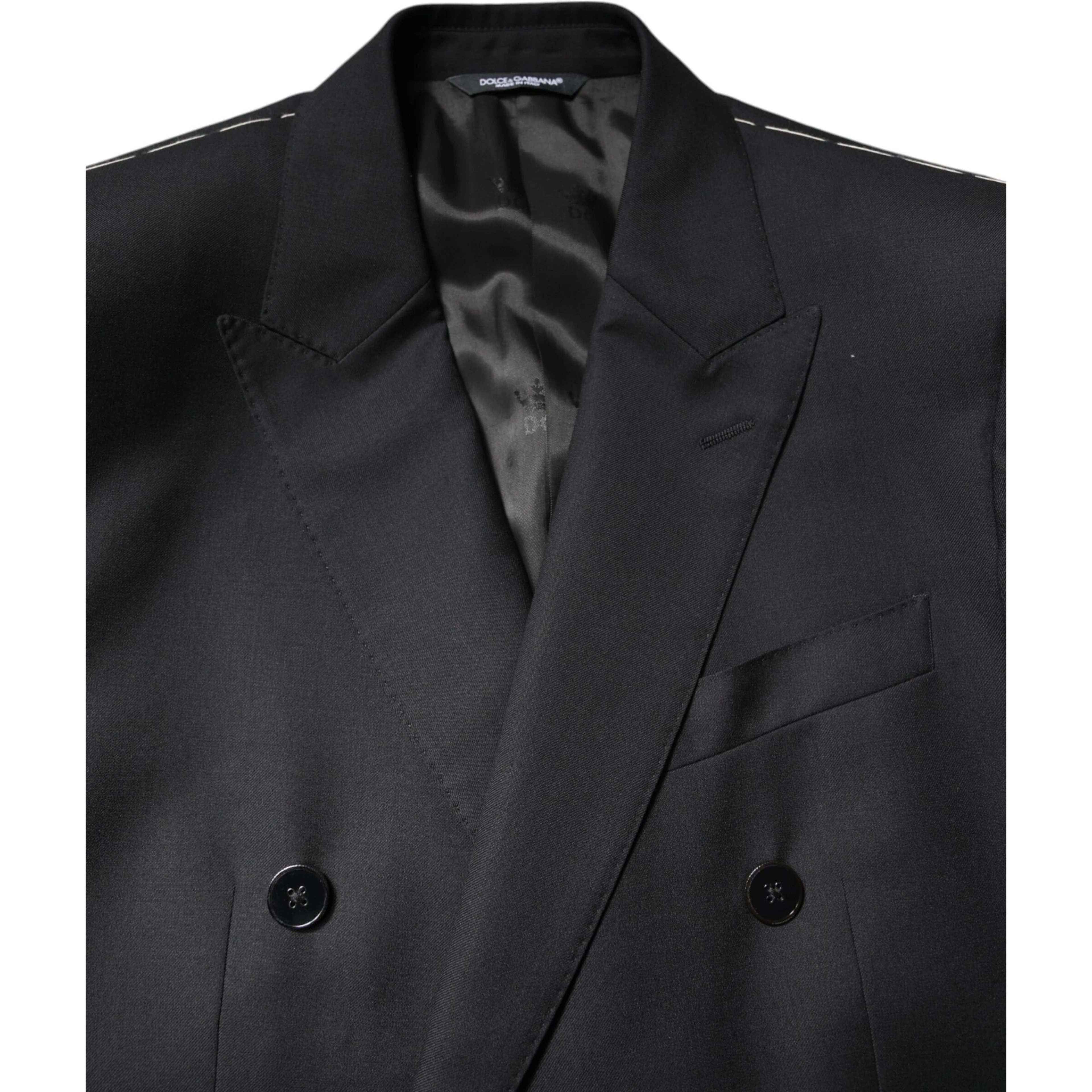 Black MARTINI Double Breasted Coat Blazer