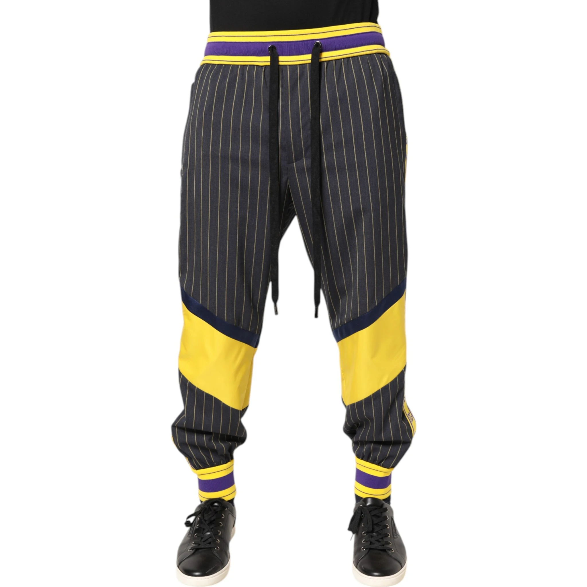 Multicolor Cotton Men Jogger Pants