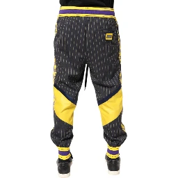 Multicolor Cotton Men Jogger Pants