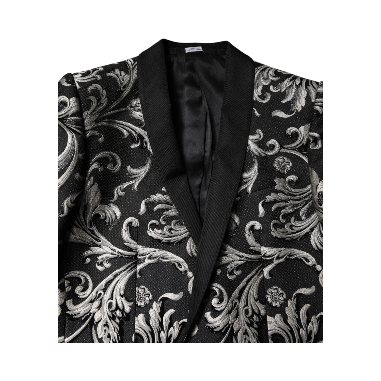 Black Gray MARTINI Jacquard Men 3 Piece Suit