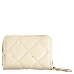Beige Polyurethane Women Wallet
