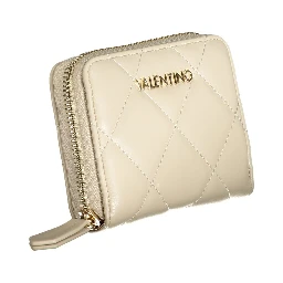 Beige Polyurethane Women Wallet